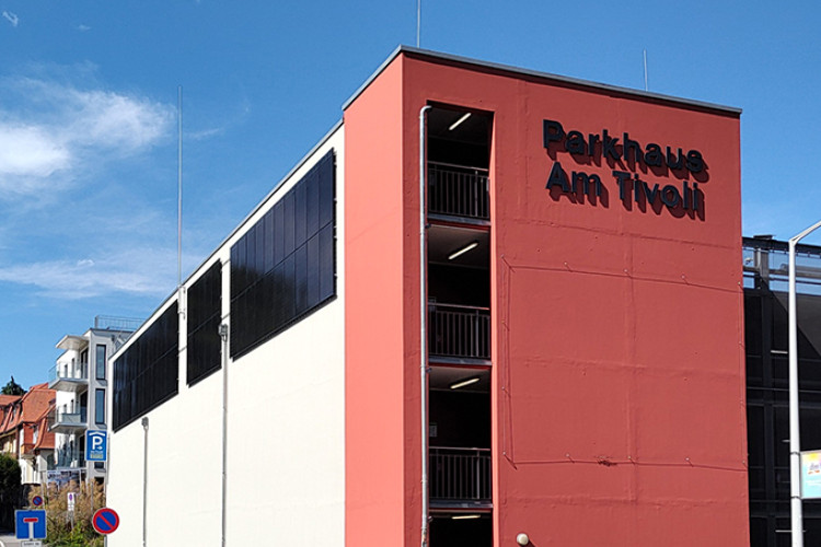 PV-Anlage Parkhaus Tivoli in Freiberg